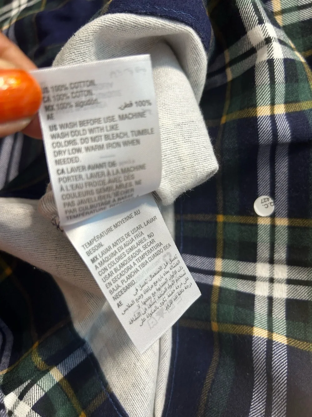 MARTHA STEWART COLLECTION FOR MACY’S 100% COTTON PLAID FLANNEL KING PILLOW CASES